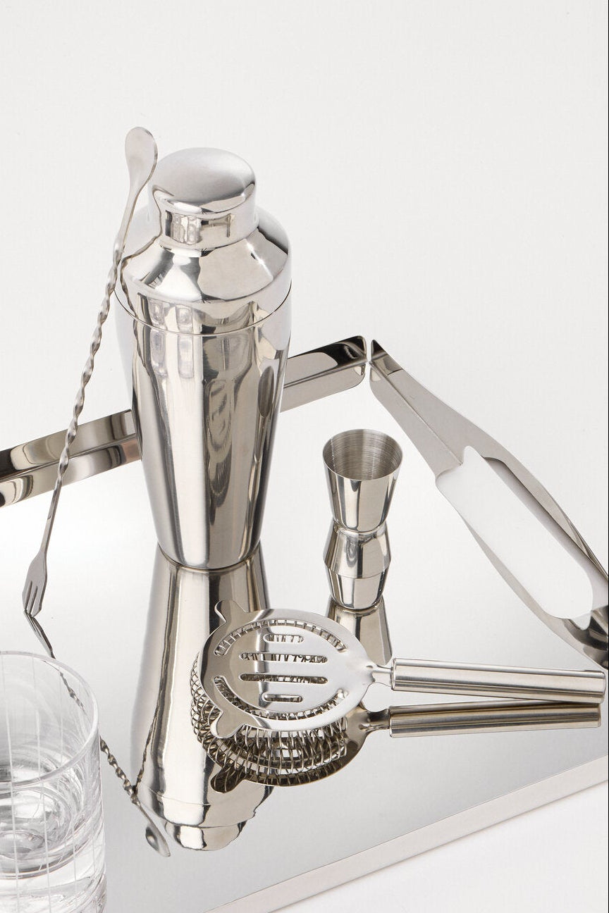 Cocktail Shaker sæt, sølvfarvet - 600 ml